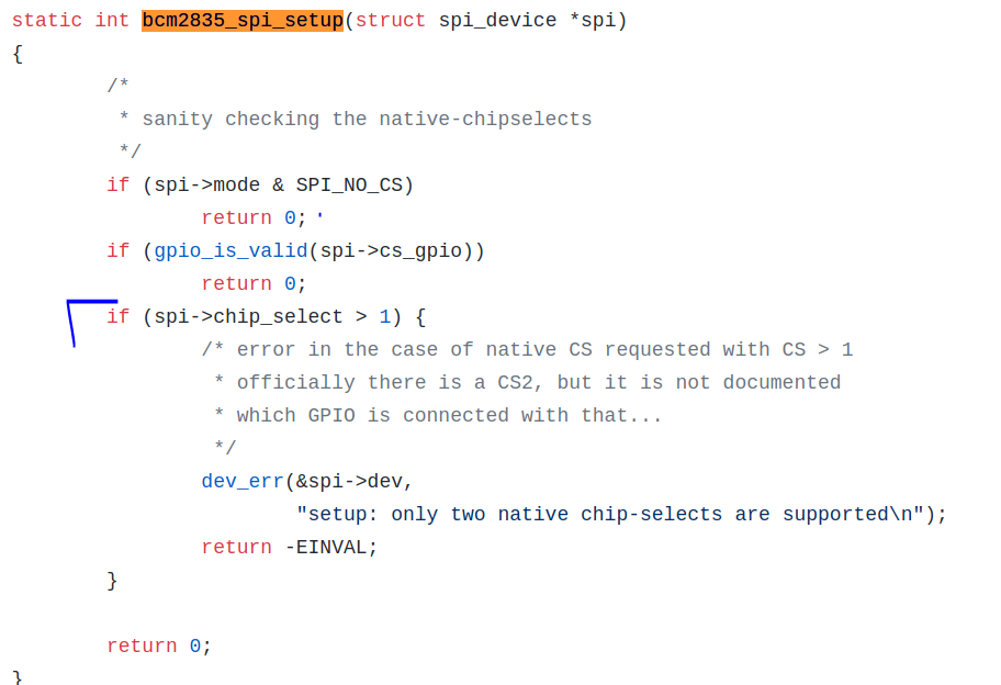 Source code for bcm2835_spi_setup